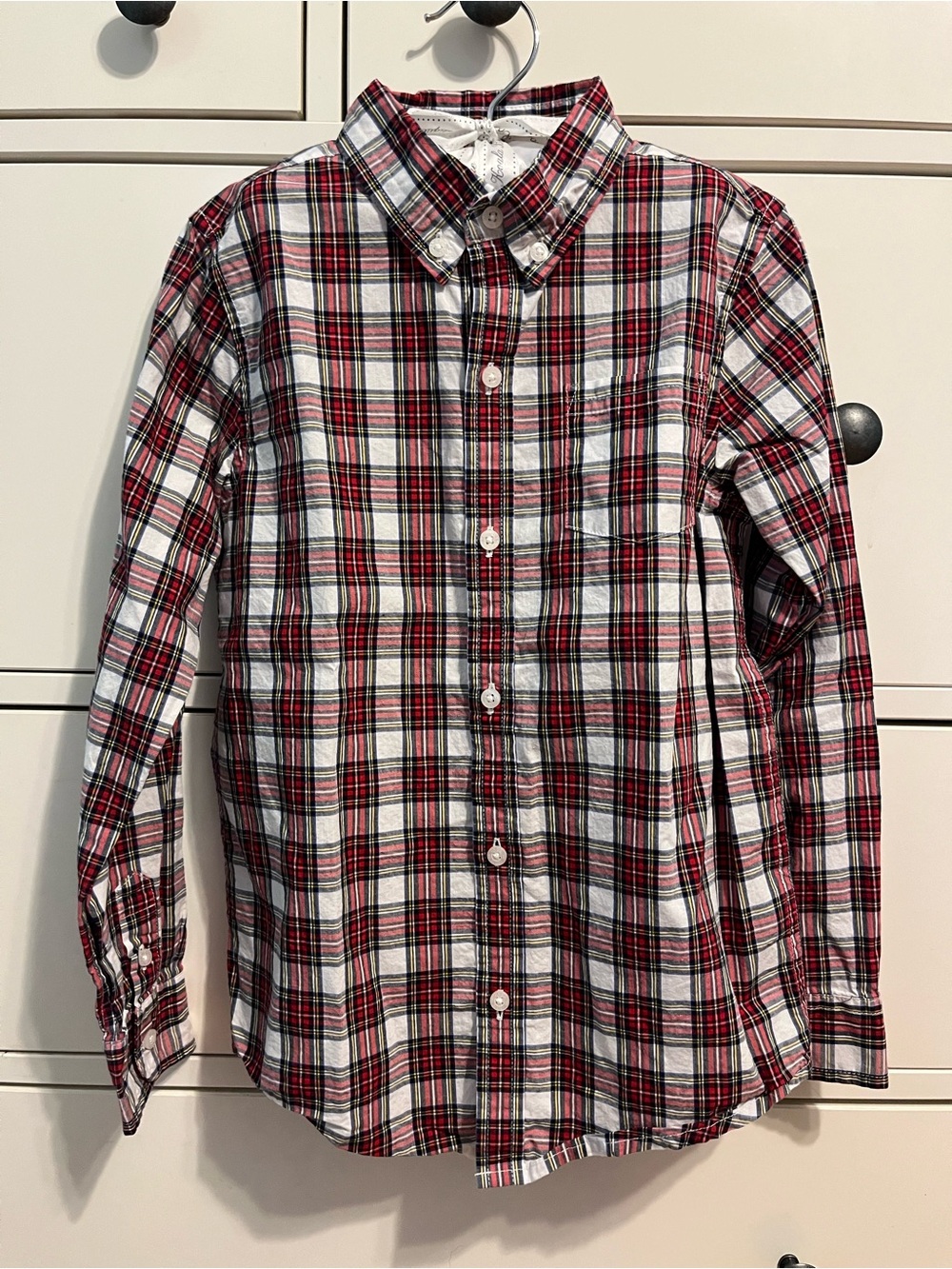 Boys Janie and Jack Red & White Plaid Button-Down Shirt
